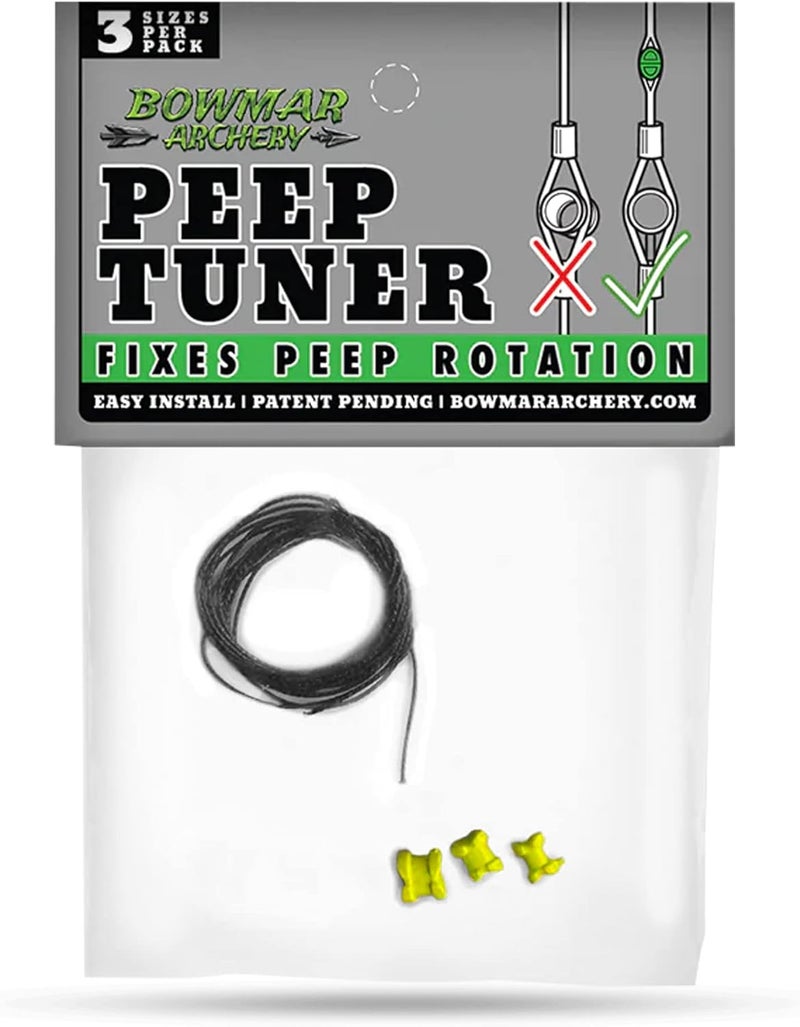 Bowmar Archery Bowman Archery Peep Tuner, Fix Peep Rotation with Ease, Effective and Easy to Install, 2 Sizes Included - Image 1